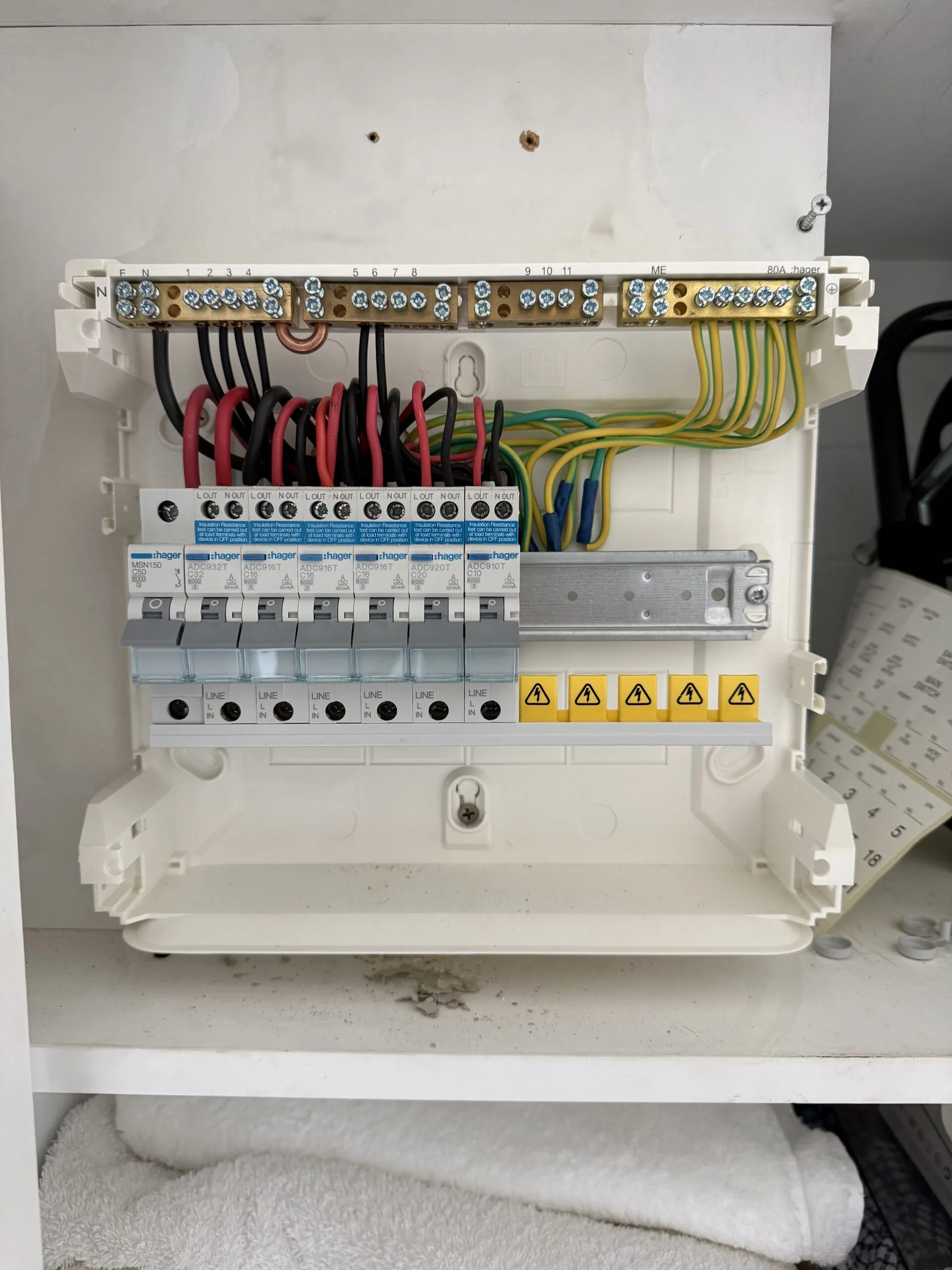 Wiring installation in progress